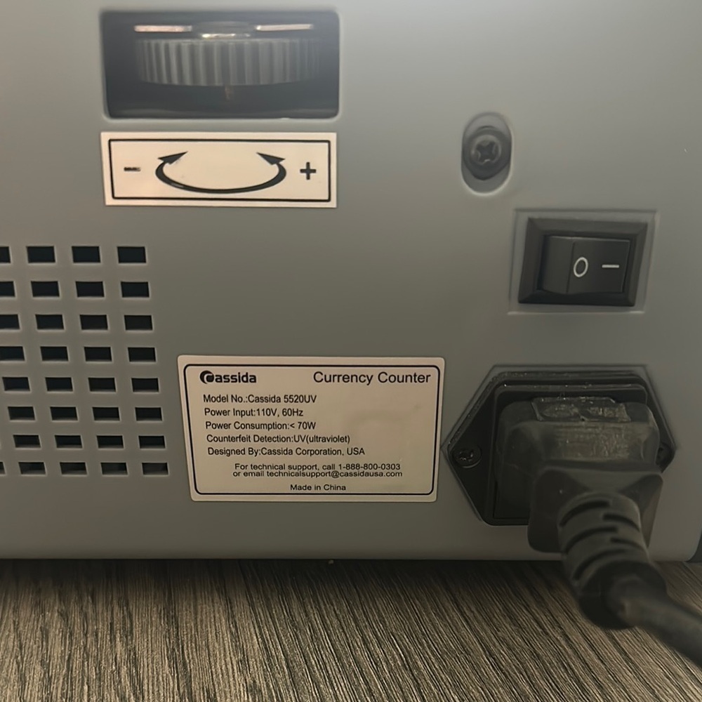 CASSIDA 5520 UV BILL COUNTER - Picture 4 of 5